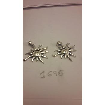 Colgante Plata Sol con Cara 1696