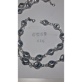 Puls. Plata Ojo Turco Flores Grande 6558