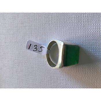 Anillo Pied. Nat. Grande Jade Rect. 135