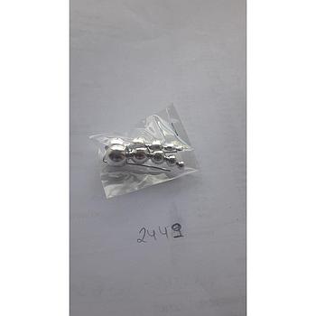 Pend. Plata Lisa Hippie 5 medias Bolas 2449