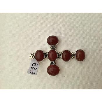 Colgante Pied. Carneola Cruz Grand. 629