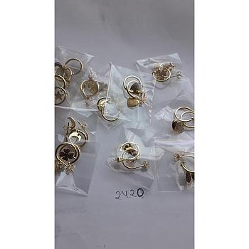 Pend. Plata Aro Presión, Luna,Trébol, Corazón 2420