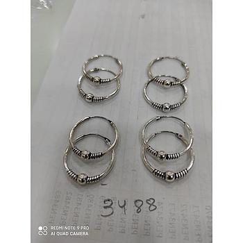 Pend. Plata Mini Aro Rel. Central 2 Bol.  3488