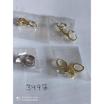 Pend. Plata Mini Aro Dorado con Fetiche 3497