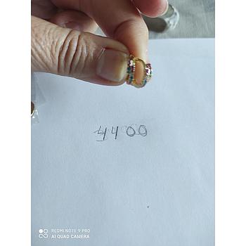Pend. Plata Mini Aro Dorado Zirconita Color  4400