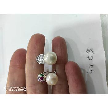 Pend. Plata  Perla Madre Cierre Omega  4403