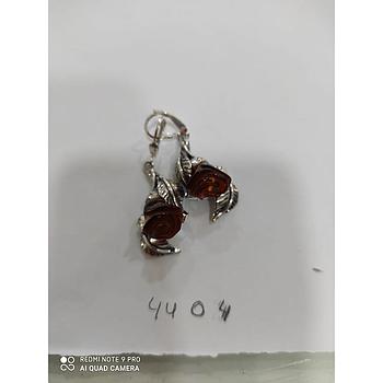 Pend. Ámbar Rosa con Hojas + Flor  4404