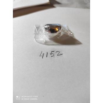 Anillo Plata Media Bola Plana  4152