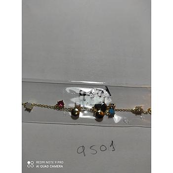 Puls. Plata Chapas con Multi Zirconitas 9501