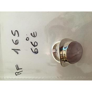 Anillo Pied. Nat. Grande Cuarzo Rosa  165