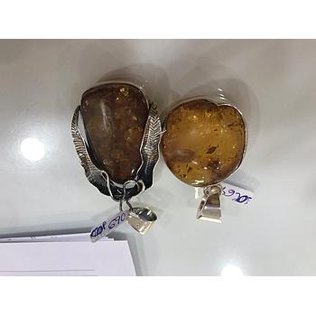 Colgante Pied. Ámbar Grande 690