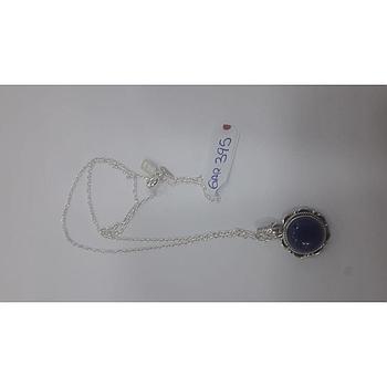 Garg. Plata Pied. Nat. + Colgante Lapis 395