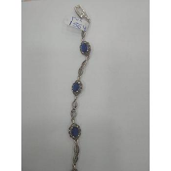 Puls. Plata Marquesita Zafiro Azul 1564