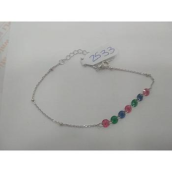 Puls. Plata Bolas Colores 2533
