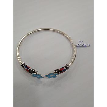 Puls. Plata Rig. Flores Esmalte Cel.  2569