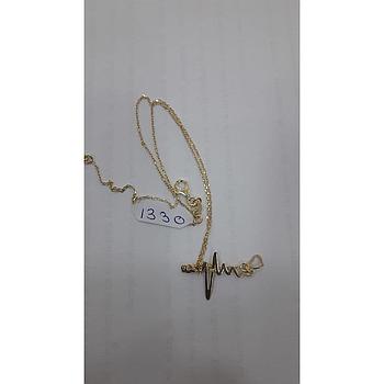 Garg. Plata Cardio Corazón  Dorada 1330