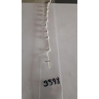 Puls. Plata Bolitas Cruz Colg. 3598