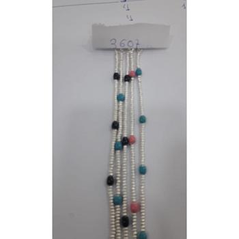 Puls. Plata Bolitas Turq. Rosa Neg. 4507