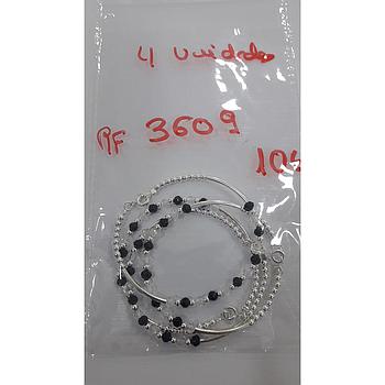 Puls. Plata Tubo Bolitas  Neg. Blanca 4509