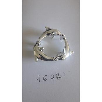 Colgante Plata Electrof. 3 Delfines  1622
