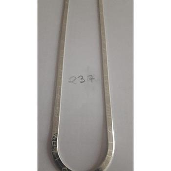Cadena Plata Plana Ital. Tallada 45 cm. 237