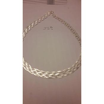 Cadena Plata Trenza Ital.  40 cm. 239